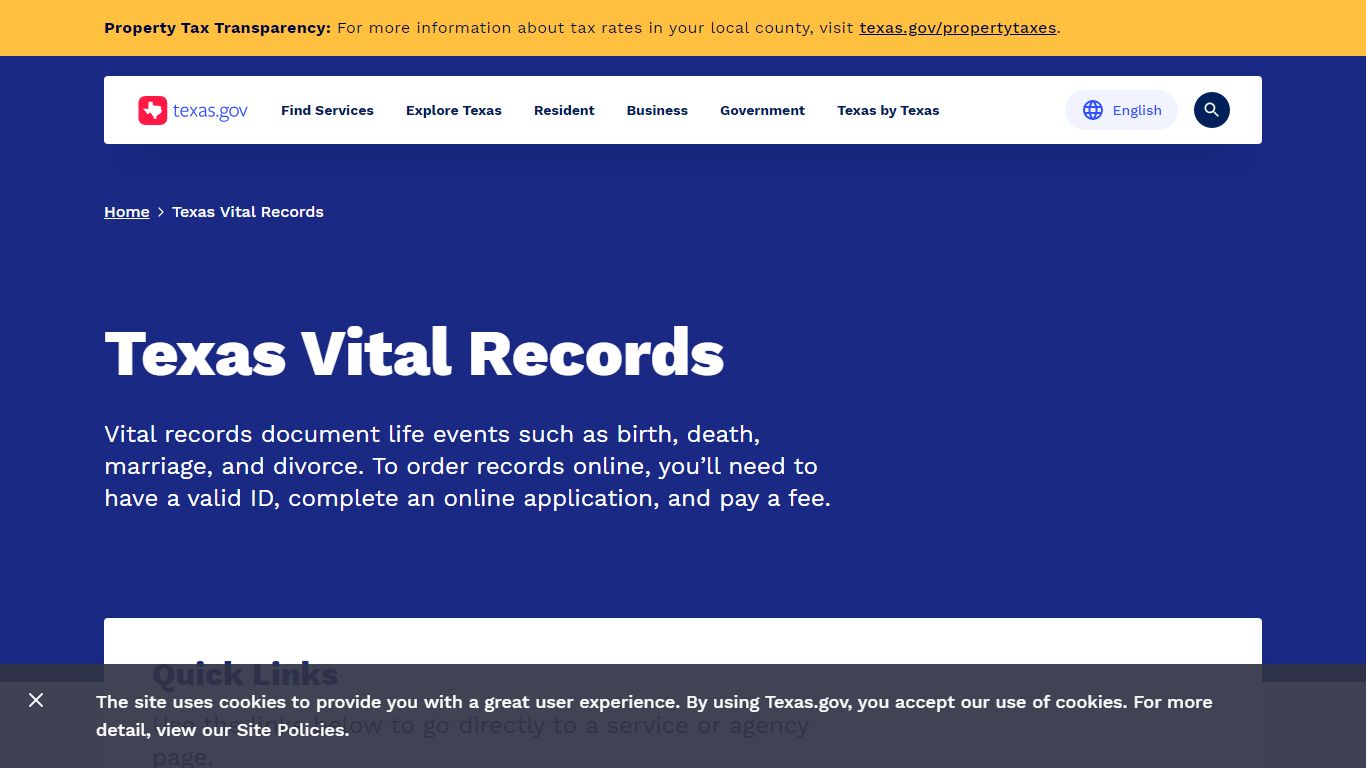 Texas Vital Records | Texas.gov